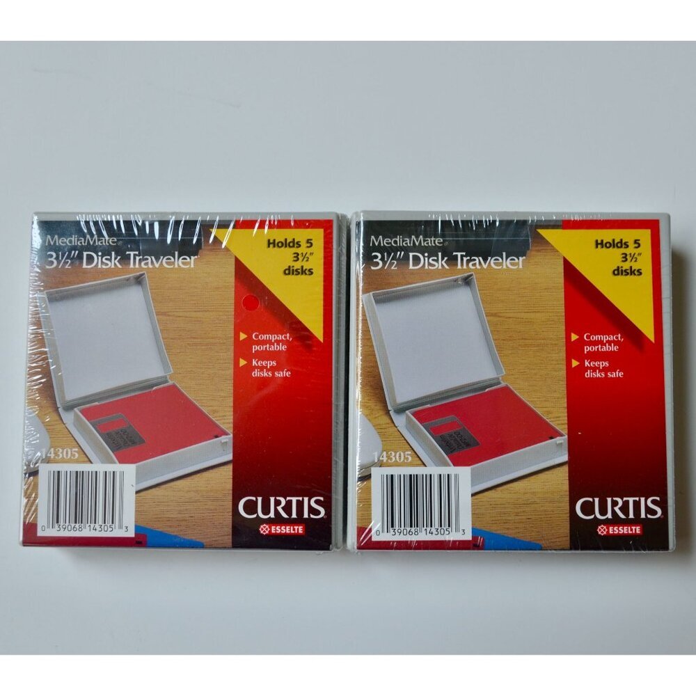 Curtis MediaMate 3.5" Disk Traveler Case Lot of 2 New